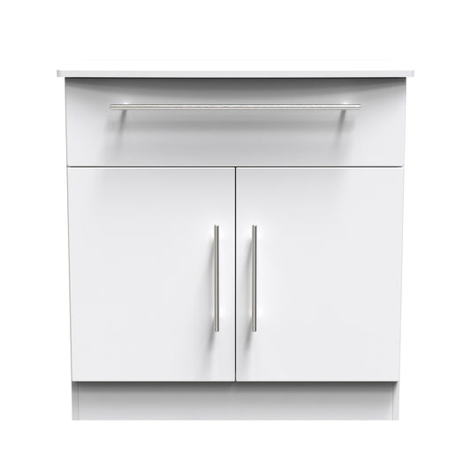 Sherwood Sideboard White 2 Doors 1 Drawer 77cm