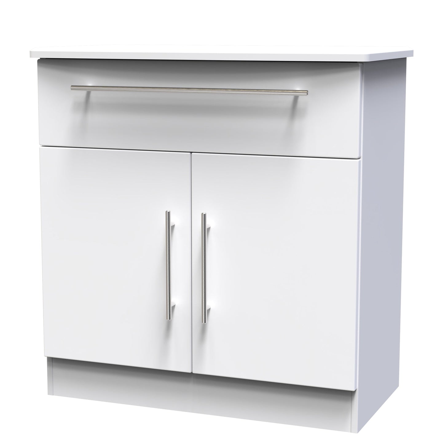 Sherwood Sideboard White 2 Doors 1 Drawer 77cm