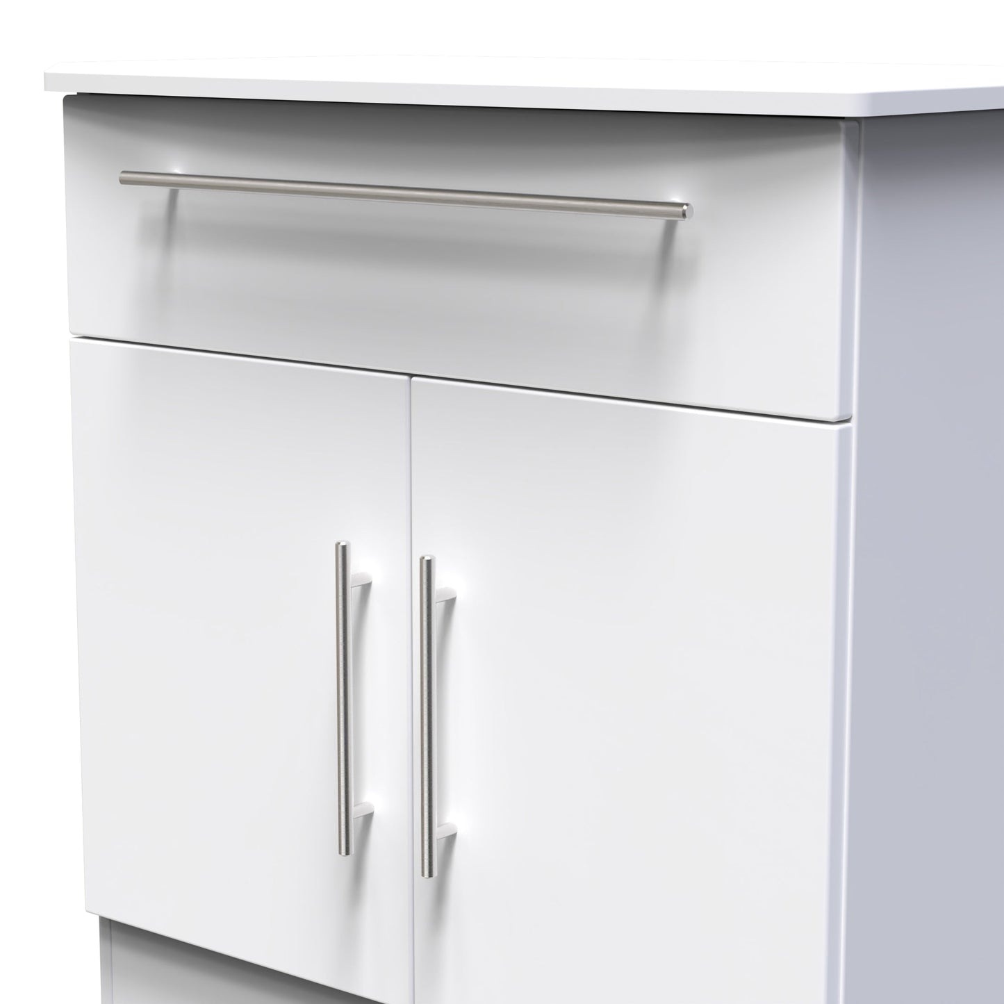 Sherwood Sideboard White 2 Doors 1 Drawer 77cm