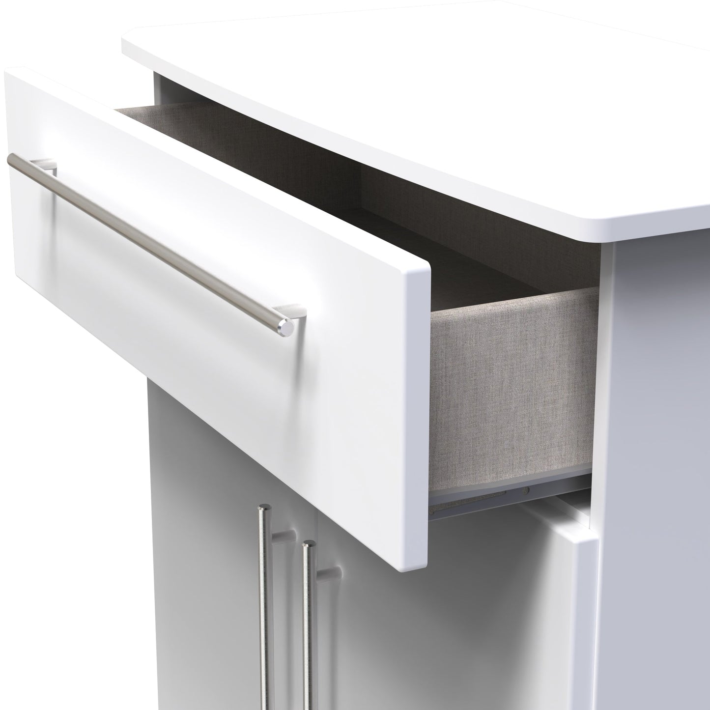 Sherwood Sideboard White 2 Doors 1 Drawer 77cm