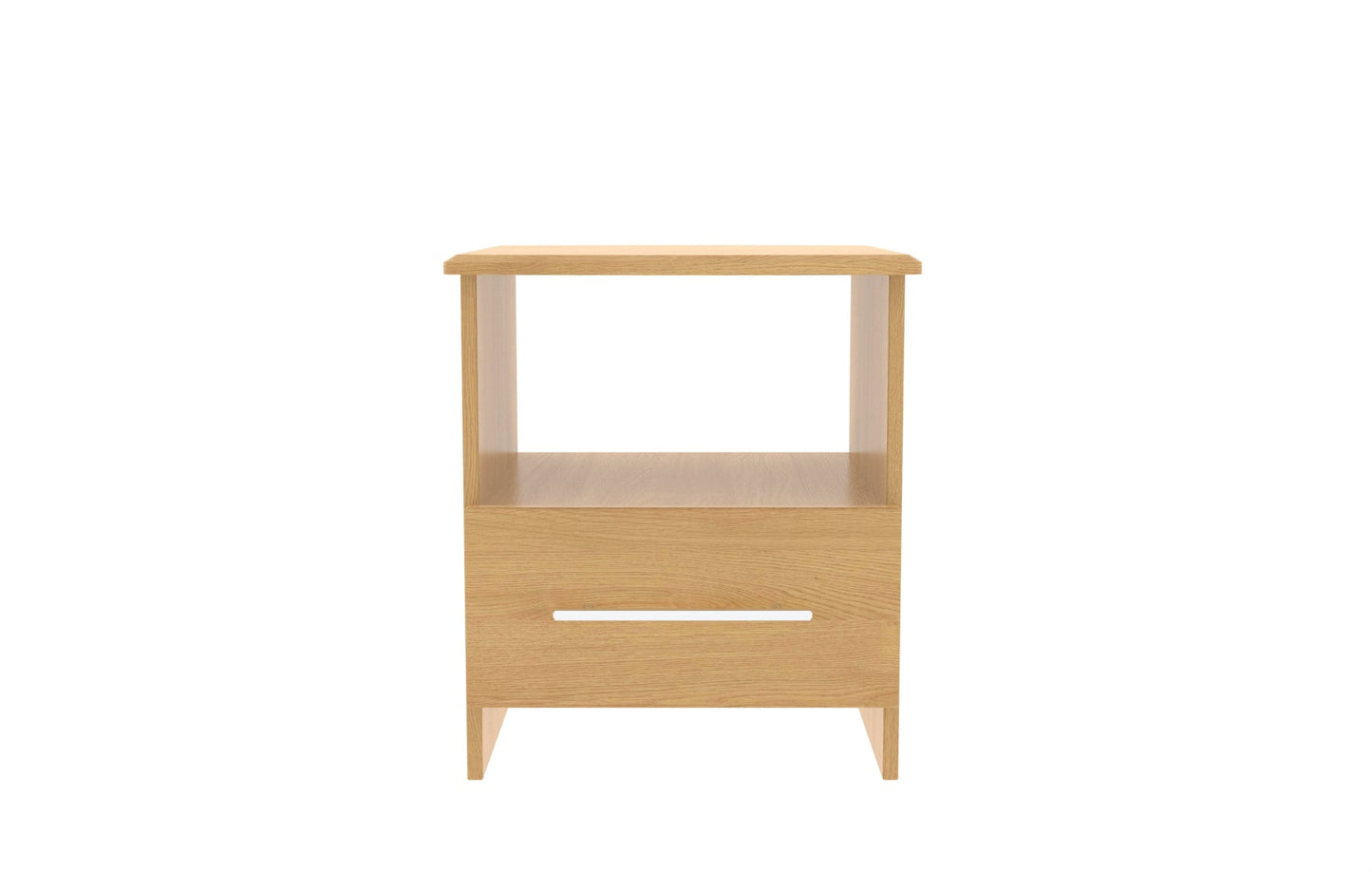 Sherwood Side Table Natural 1 Shelf 1 Drawer 44cm