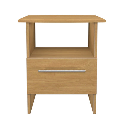 Sherwood Side Table Natural 1 Shelf 1 Drawer 44cm
