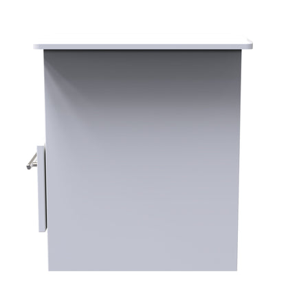 Sherwood Side Table White 1 Shelf 1 Drawer 44cm