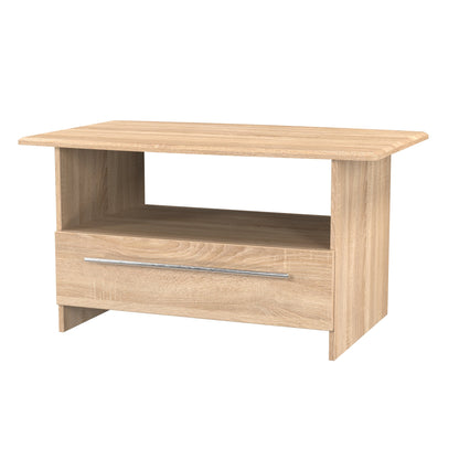 Sherwood Coffee Table Light Oak 1 Shelf 1 Drawer 93cm