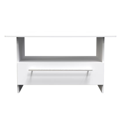 Sherwood Coffee Table White 1 Shelf 1 Drawer 93cm