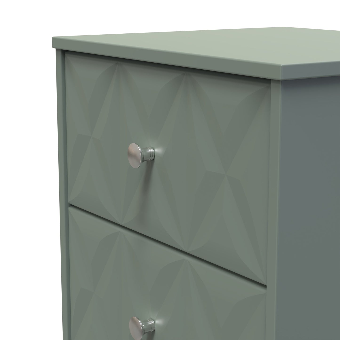 San Jose Bedside Table Green 3 Drawers 45cm