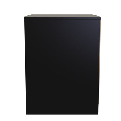 San Jose Bedside Table Black 2 Drawers 45cm