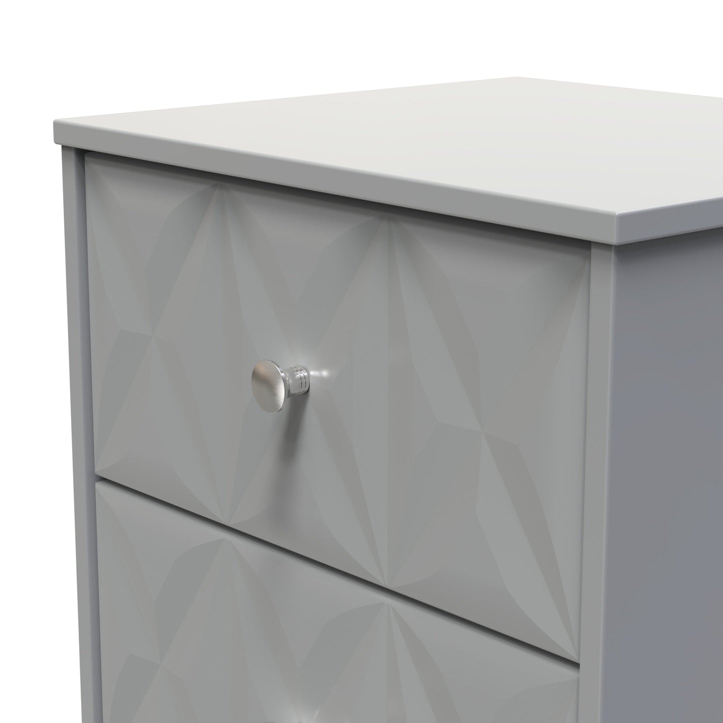 San Jose Bedside Table Grey 2 Drawers 45cm