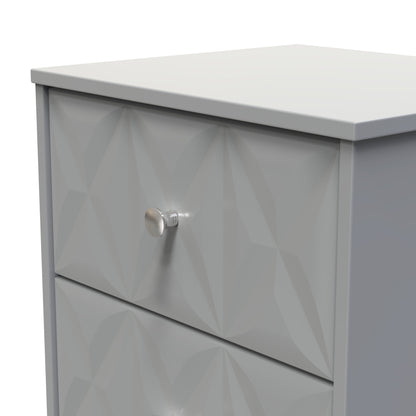 San Jose Bedside Table Grey 2 Drawers 45cm