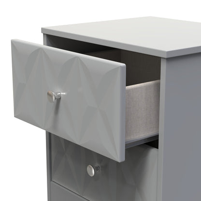 San Jose Bedside Table Grey 2 Drawers 45cm