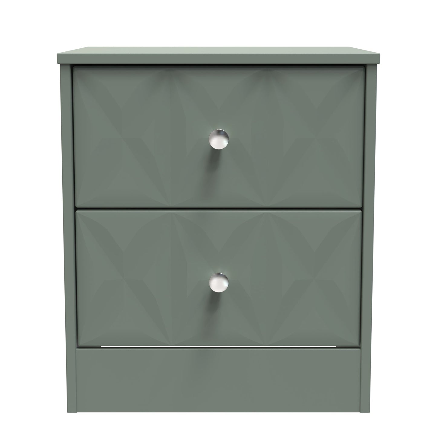 San Jose Bedside Table Green 2 Drawers 45cm