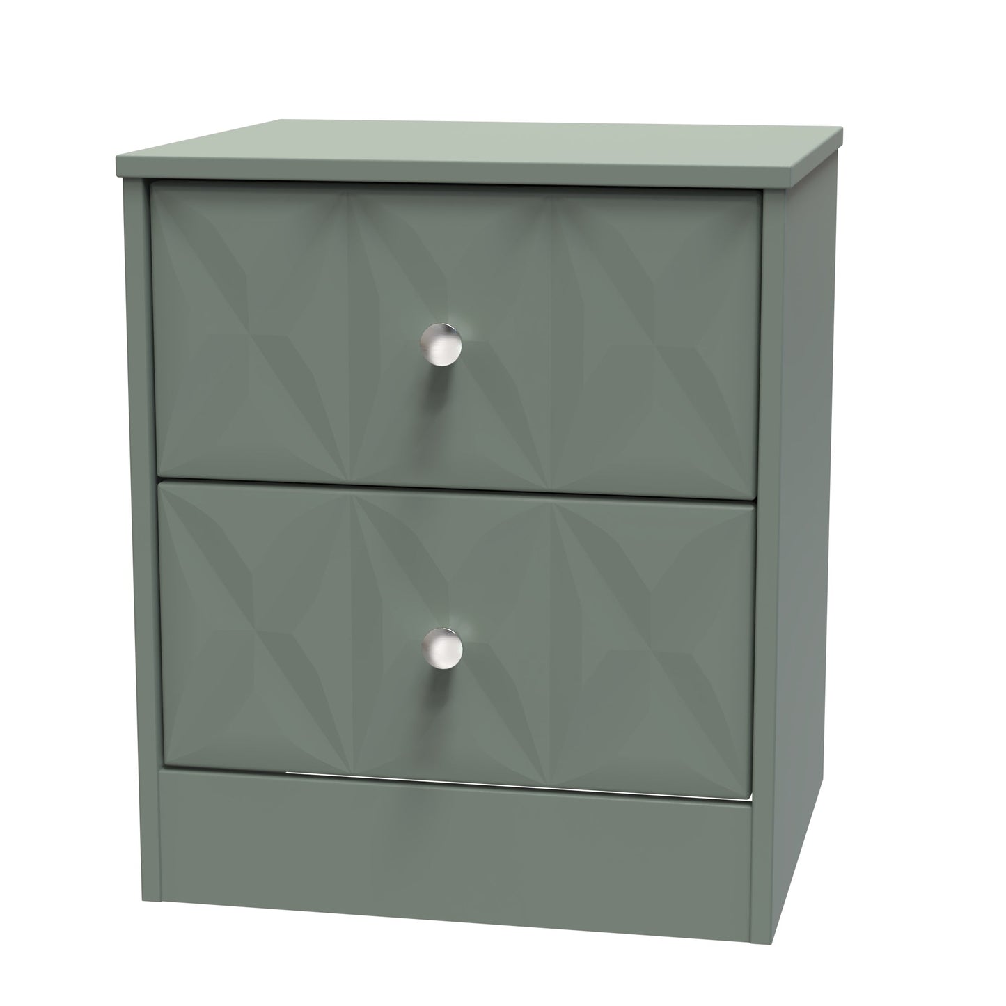 San Jose Bedside Table Green 2 Drawers 45cm