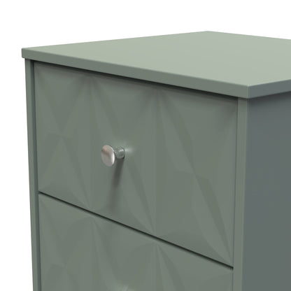San Jose Bedside Table Green 2 Drawers 45cm