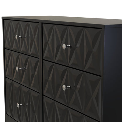 San Jose Large Chest of Drawers Black 6 Drawers 115cm
