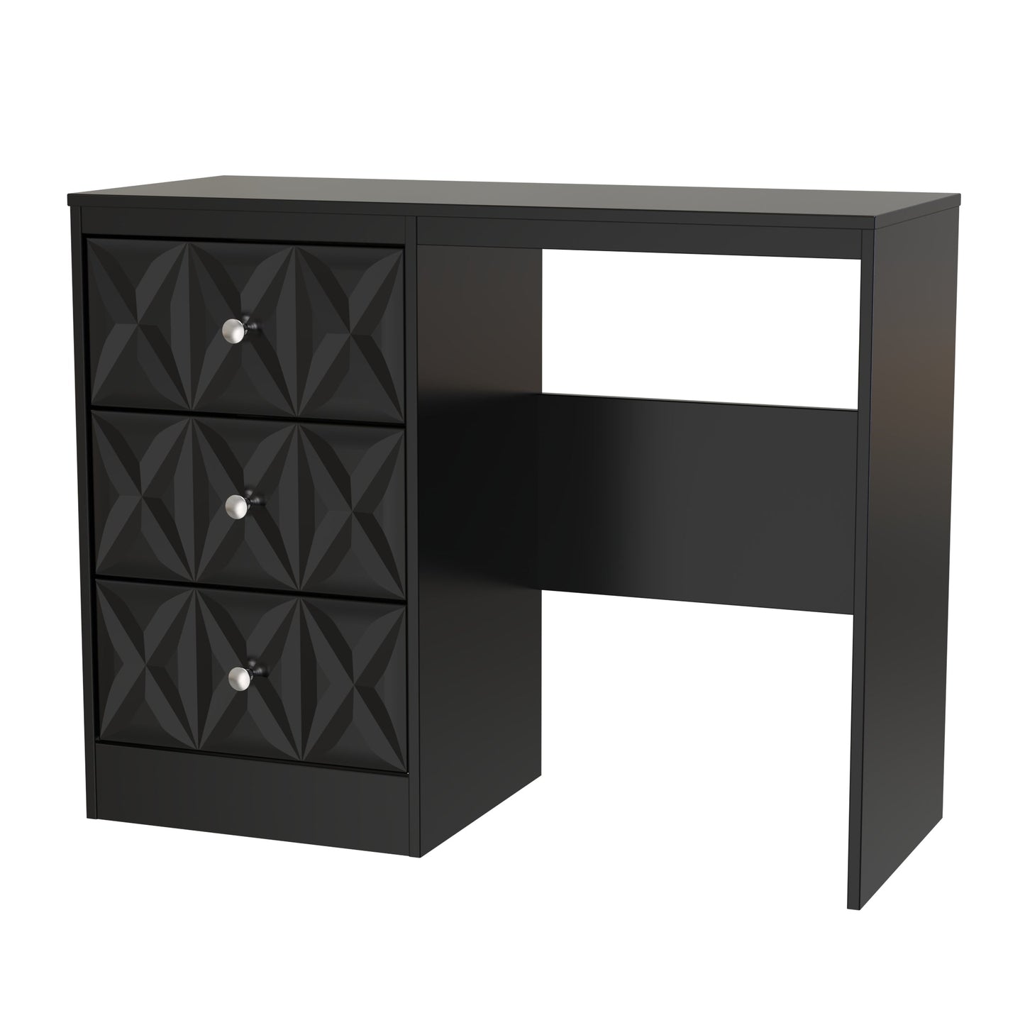 San Jose Desk Black 3 Drawers 97cm