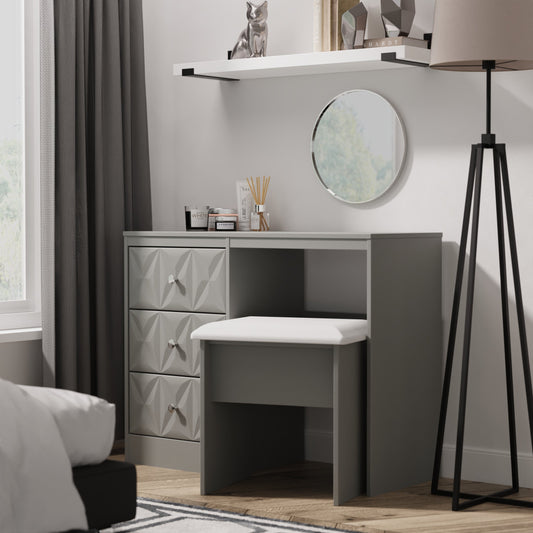 San Jose Desk Grey 3 Drawers 97cm