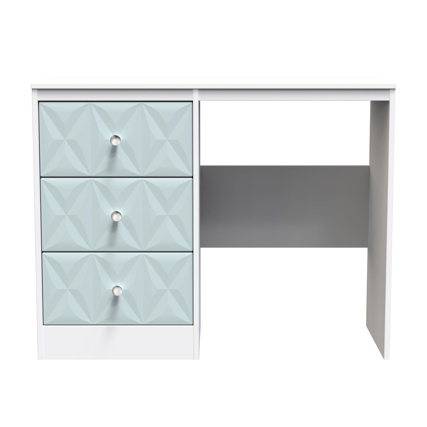 San Jose Desk Teal & White 3 Drawers 97cm