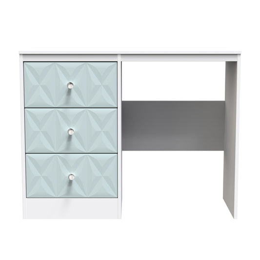 San Jose Desk Teal & White 3 Drawers 97cm