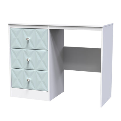 San Jose Desk Teal & White 3 Drawers 97cm