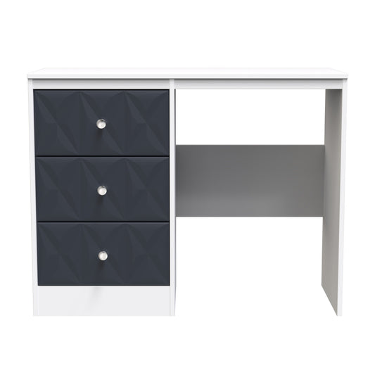 San Jose Desk Dark Grey & White 3 Drawers 97cm