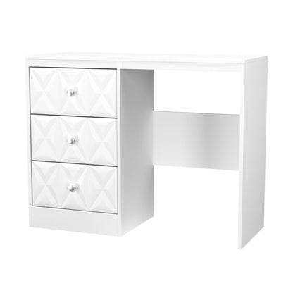 San Jose Desk White 3 Drawers 97cm