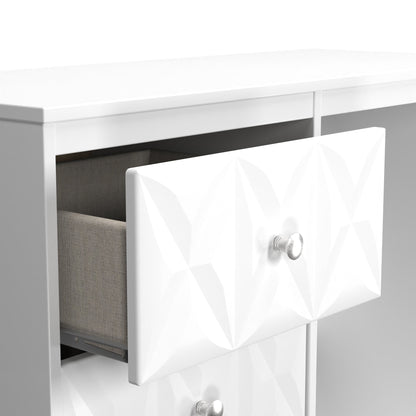 San Jose Desk White 3 Drawers 97cm