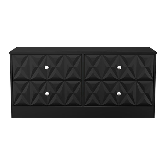 San Jose Large Chest of Drawers Black 4 Drawers 115cm