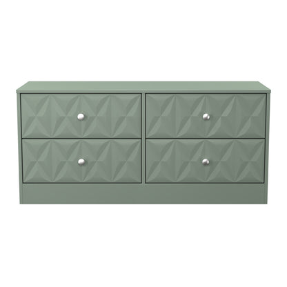 San Jose Large Chest of Drawers Green 4 Drawers 115cm
