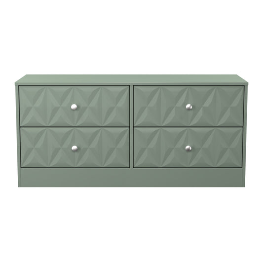 San Jose Large Chest of Drawers Green 4 Drawers 115cm