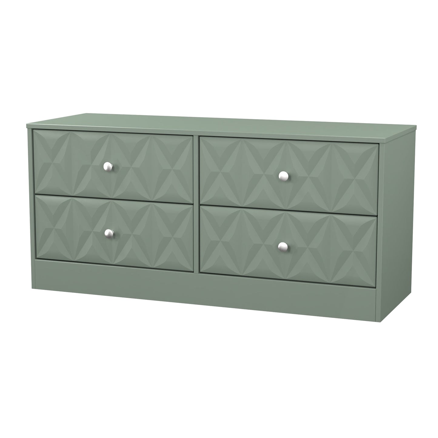 San Jose Large Chest of Drawers Green 4 Drawers 115cm