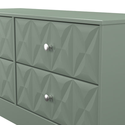 San Jose Large Chest of Drawers Green 4 Drawers 115cm