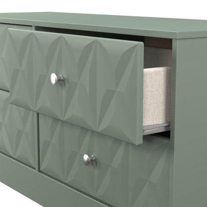 San Jose Large Chest of Drawers Green 4 Drawers 115cm