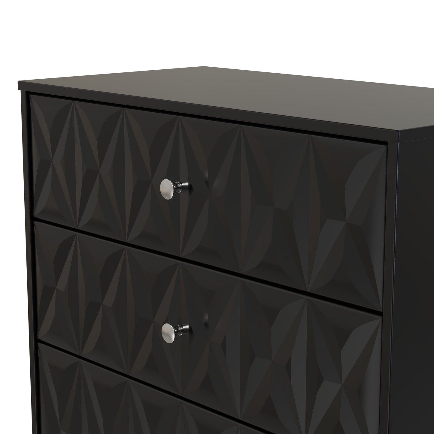 San Jose Chest of Drawers Black 3 Drawers 77cm