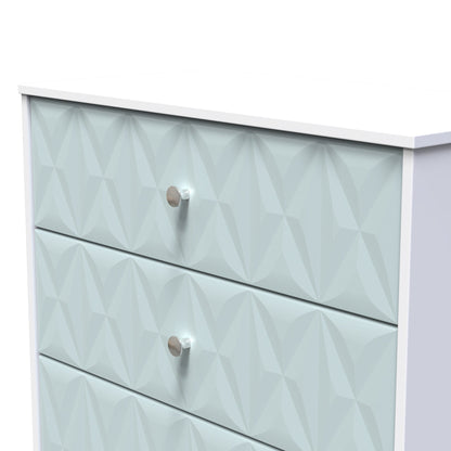 San Jose Chest of Drawers Teal & White 3 Drawers 77cm