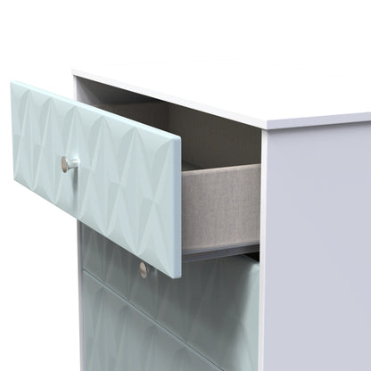 San Jose Chest of Drawers Teal & White 3 Drawers 77cm