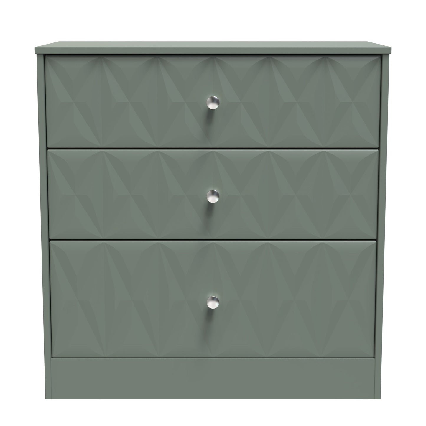 San Jose Chest of Drawers Green 3 Drawers 77cm