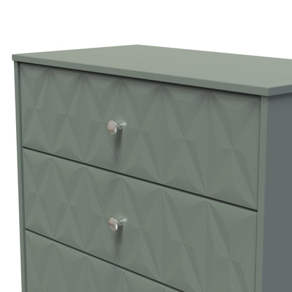 San Jose Chest of Drawers Green 3 Drawers 77cm