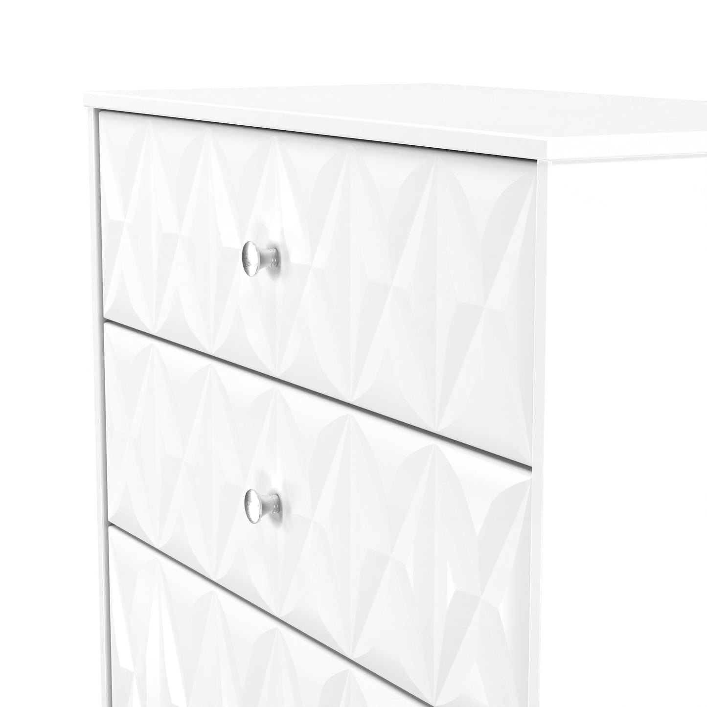 San Jose Chest of Drawers White 3 Drawers 77cm
