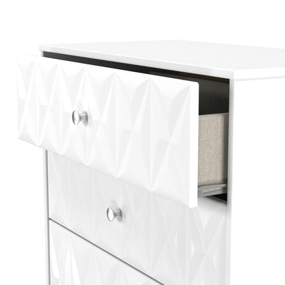 San Jose Chest of Drawers White 3 Drawers 77cm