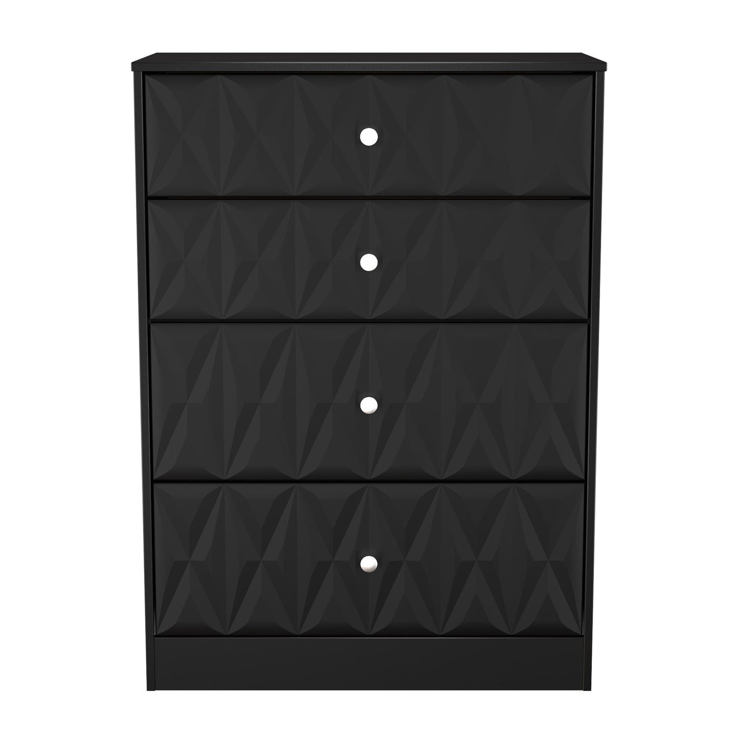 San Jose Tall Chest of Drawers Black 4 Drawers 77cm