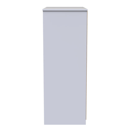 San Jose Tall Chest of Drawers Dark Grey & White 4 Drawers 77cm
