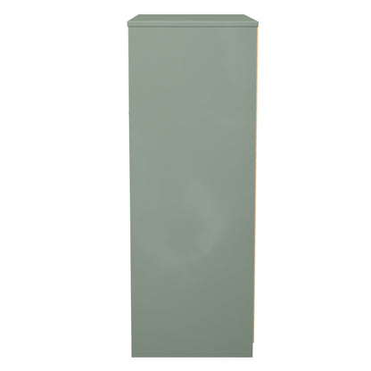 San Jose Tall Chest of Drawers Green 4 Drawers 77cm