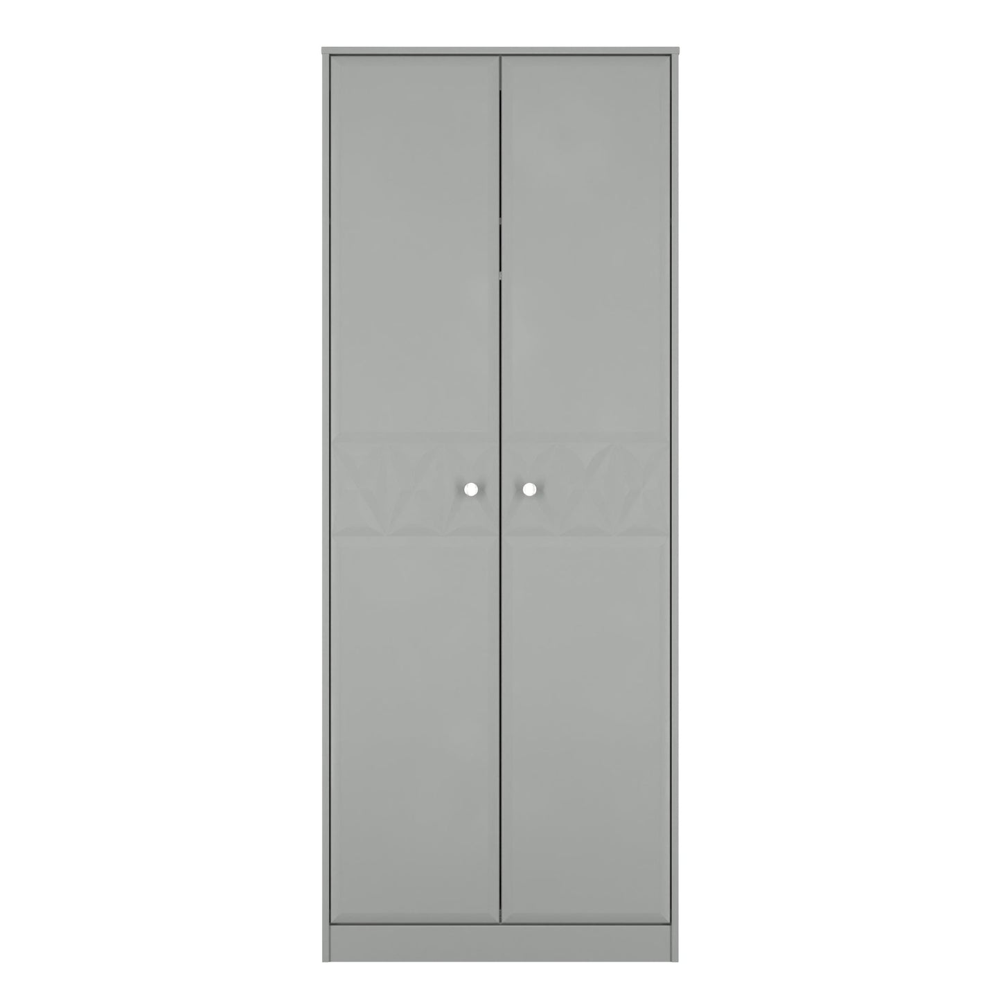 San Jose Tall Wardrobe Grey 2 Doors 1 Shelf 77cm