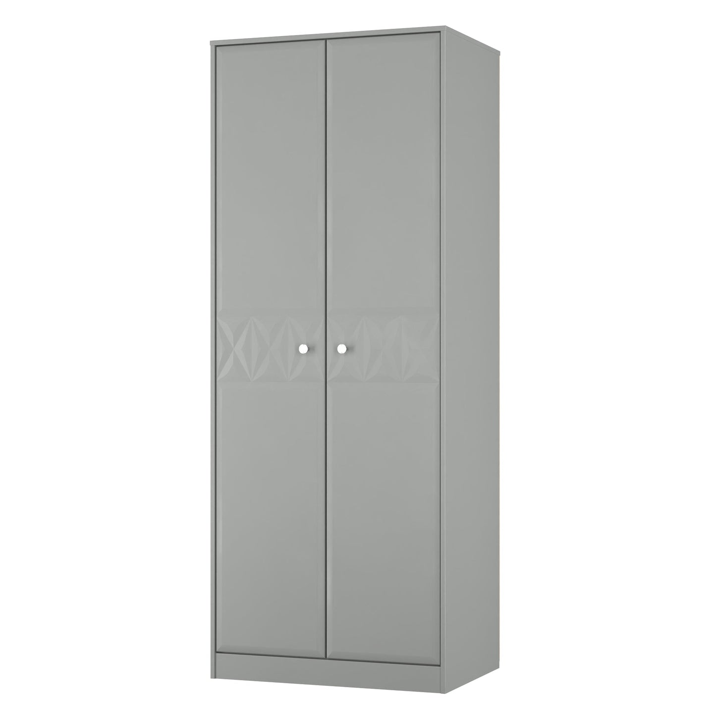 San Jose Tall Wardrobe Grey 2 Doors 1 Shelf 77cm