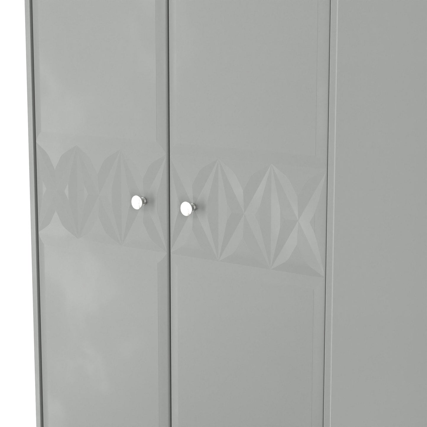 San Jose Tall Wardrobe Grey 2 Doors 1 Shelf 77cm