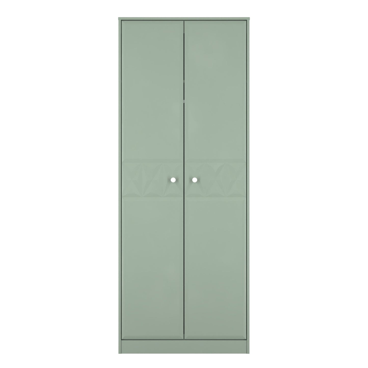 San Jose Tall Wardrobe Green 2 Doors 1 Shelf 77cm