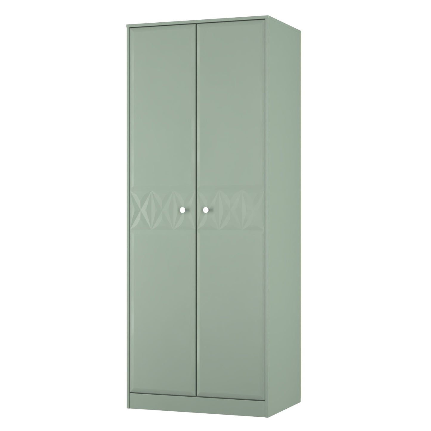 San Jose Tall Wardrobe Green 2 Doors 1 Shelf 77cm