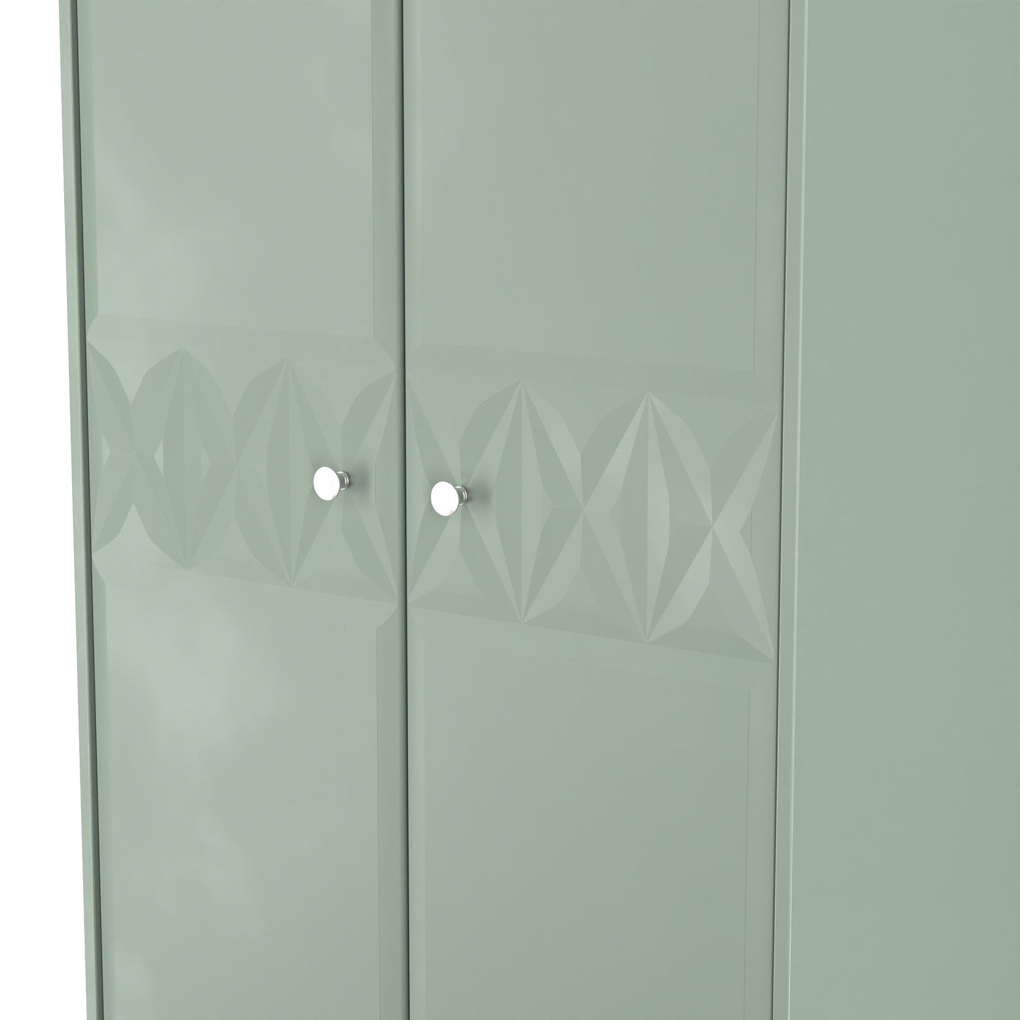San Jose Tall Wardrobe Green 2 Doors 1 Shelf 77cm