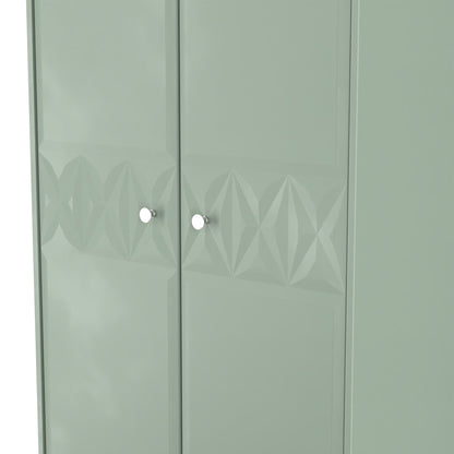 San Jose Tall Wardrobe Green 2 Doors 1 Shelf 77cm