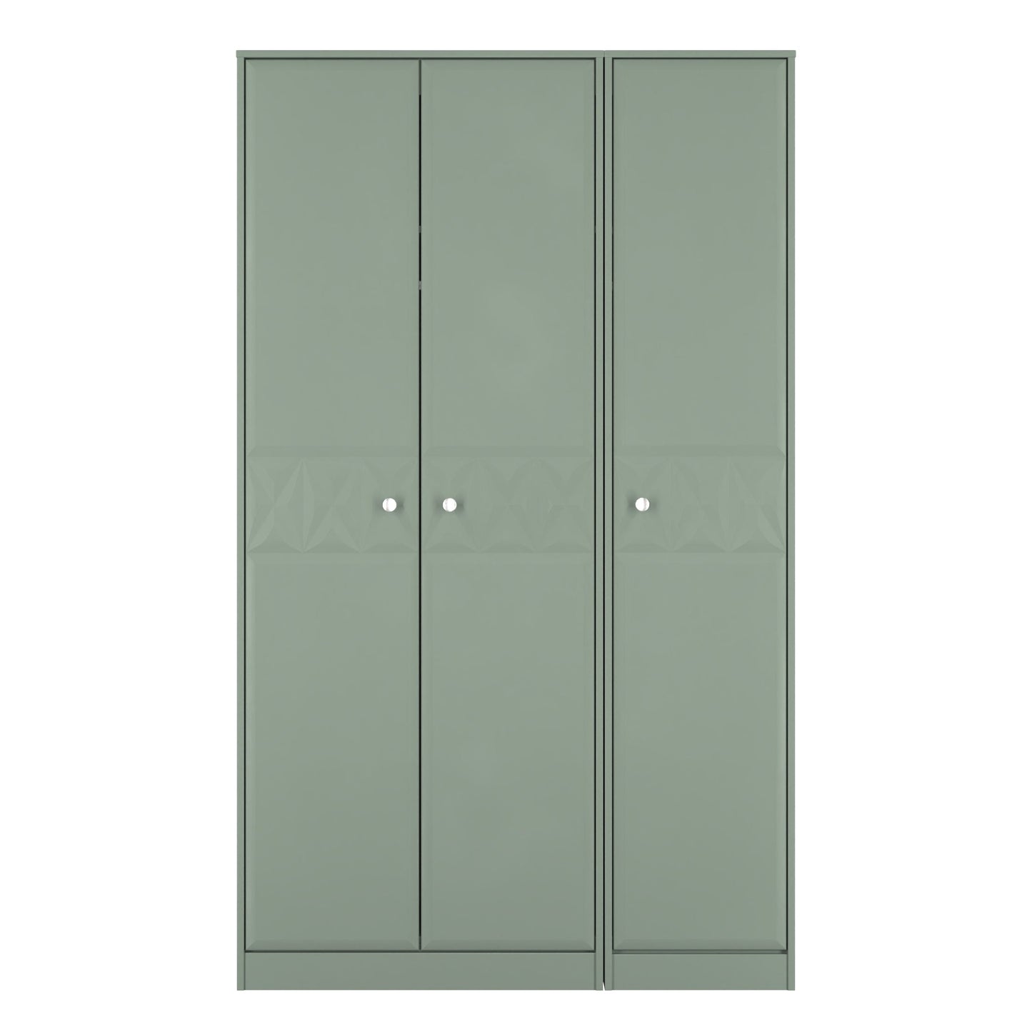 San Jose Tall Wardrobe Green 3 Doors 1 Shelf 116cm